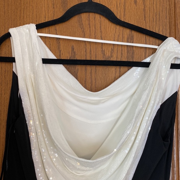 Calvin Klein Black gown white sequins. - Picture 6 of 6